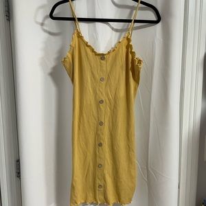 Yellow mini dress